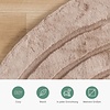 Hochflor Teppich Rund - Carvy Curves Taupe - thumbnail 4