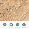 Jute Teppich Rund - Fair Rotan Natur - thumbnail 4