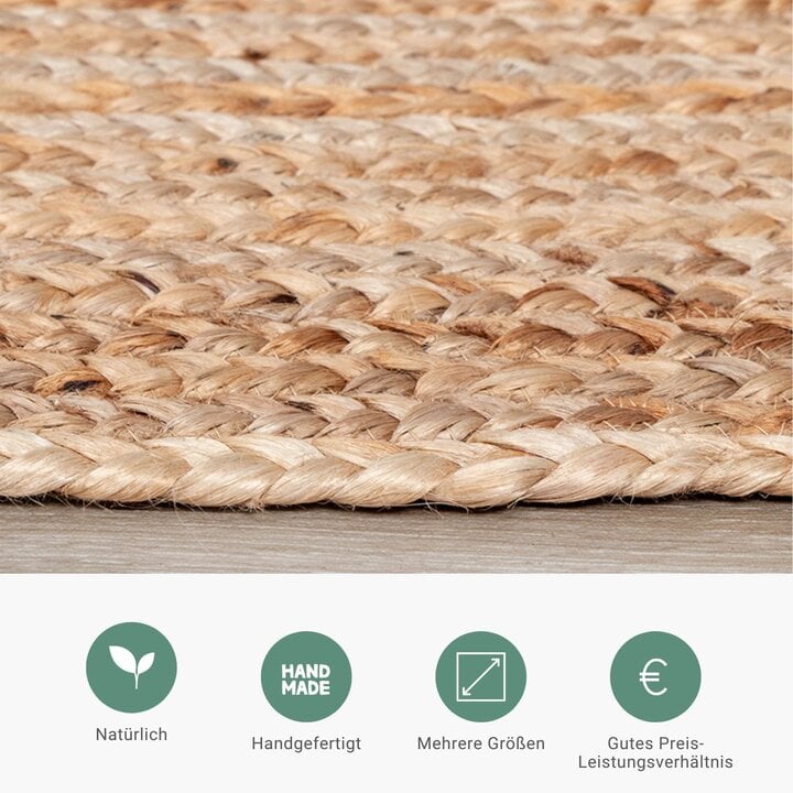 Jute Teppich Oval - Fair Natur - 5