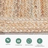 Jute Teppich Quadrat - Fair Natur - thumbnail 4