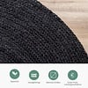 Jute Teppich Rund - Fair Schwarz - thumbnail 4