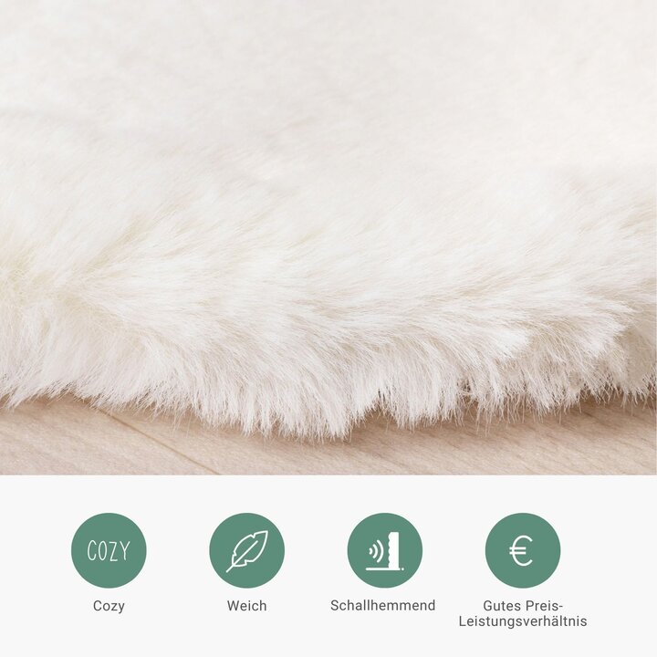 Kinderteppich - Huggy Herz Weiß - 5