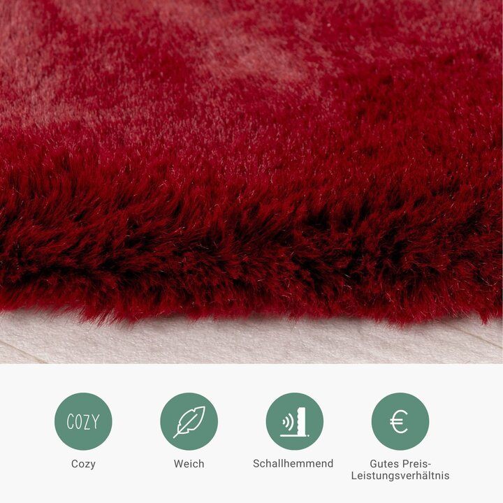 Kinderteppich - Huggy Herz Rot - 5