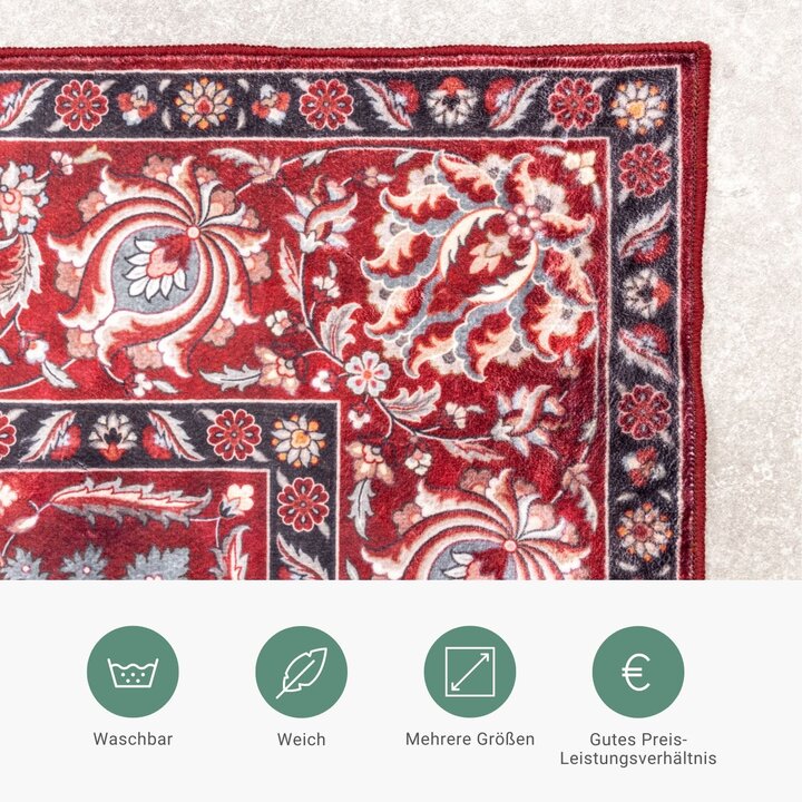 Teppich Vintage - Imagine Medaillon Rot - 5