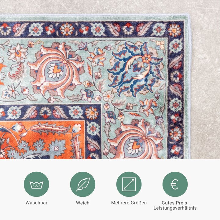 Teppich Vintage - Imagine Medaillon Grün - 5
