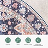 Teppich Vintage Rund - Imagine Oriental Blau - thumbnail 4