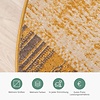 Teppich Vintage Rund - Spring Patchwork Ockergelb Taupe - thumbnail 4