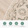 Teppich Vintage Rund - Spring Medaillon Creme Grün - thumbnail 4