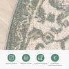 Teppich Vintage Rund - Spring Medaillon Grün Creme - thumbnail 4