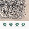 Hochflor Wollteppich - Royal Hellgrau Meliert - thumbnail 6