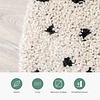 Teppich Hochflor Rund - Grand Dots Creme Schwarz - thumbnail 4