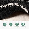 Teppich Hochflor - Grand Lines Schwarz Creme - thumbnail 5