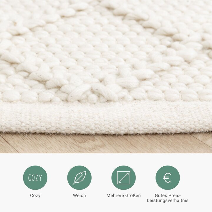 Wollteppich - Knit Creme - 6