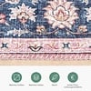 Teppich Vintage - Lily Medaillon Rot Rosa - thumbnail 4