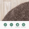 Teppich Hochflor Rund - Lofty Taupe - thumbnail 4