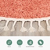 Teppich Hochflor Rund - Lofty Fringe Orange Rosa - thumbnail 4