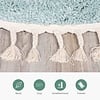 Teppich Hochflor Rund - Lofty Fringe Hellblau Türkis - thumbnail 4