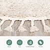 Teppich Hochflor Rund - Lofty Fringe Creme Weiß - thumbnail 5