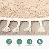 Teppich Hochflor Rund - Lofty Fringe Beige - thumbnail 4