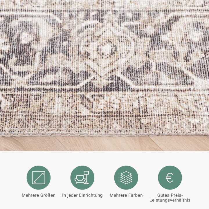 Teppich Vintage - Lugan Hellbraun - 3