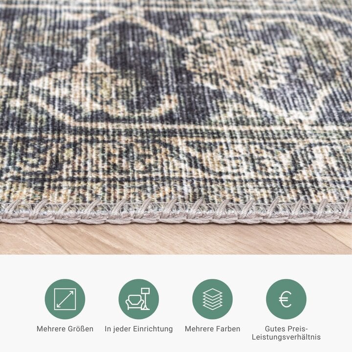 Teppich Vintage - Lugan Grün Grau - 3