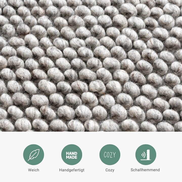 Wollteppich - Luminous Grau Meliert - 4
