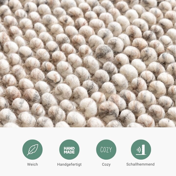 Wollteppich - Luminous Creme Meliert - 5