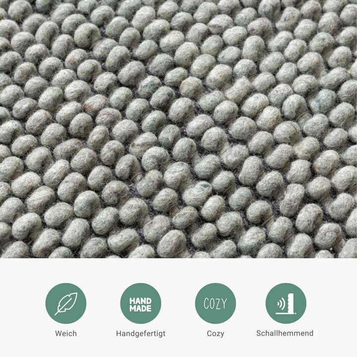 Wollteppich - Luminous Grün Grau - 5