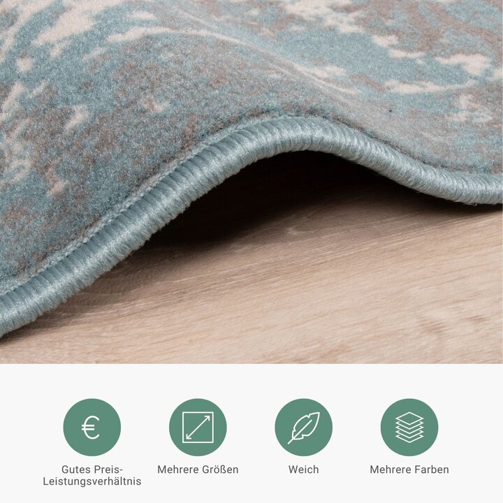 Teppich Vintage - Miracle Grau Blau - 4