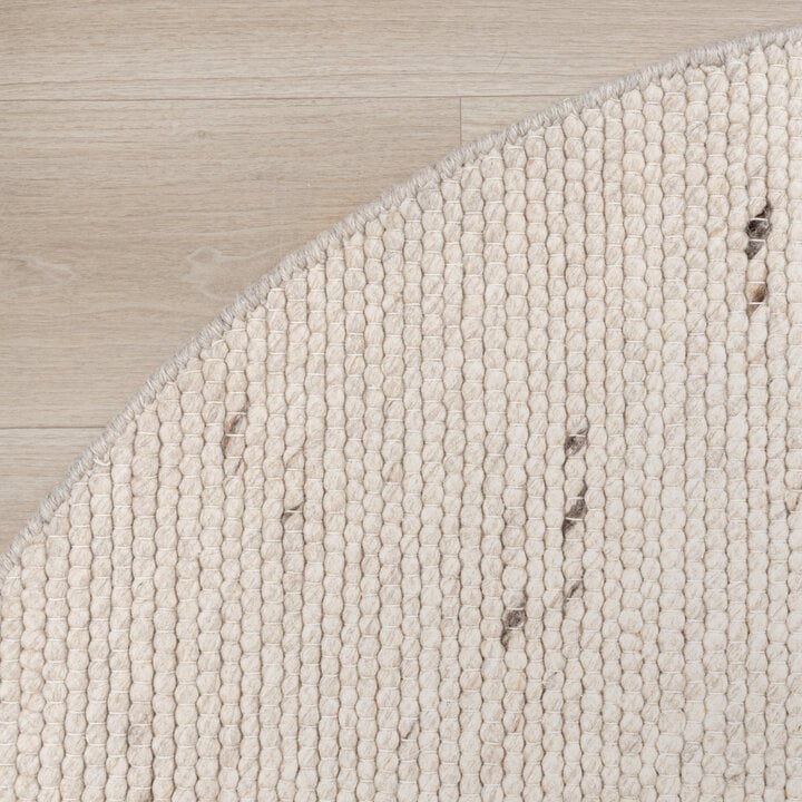 Wollteppich Oval - Feline Weiß Meliert - 5