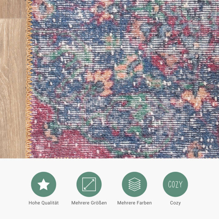 Teppich Patchwork - Moods Rot No.16 - 5