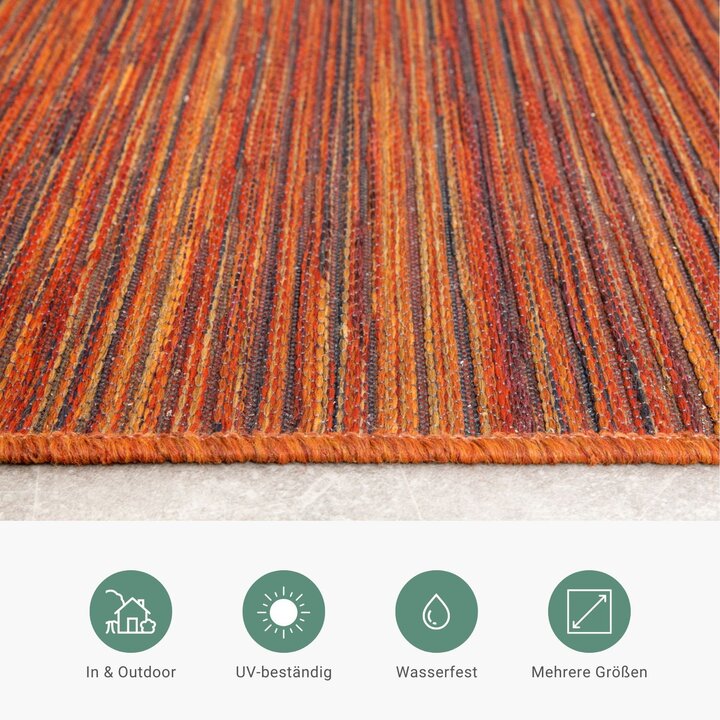 Outdoor Teppich - Torres Rot Meliert - 5