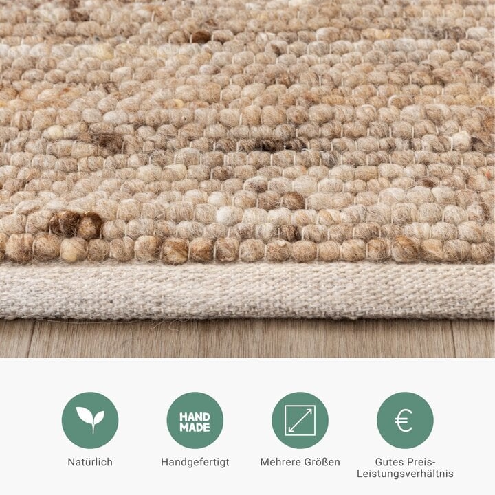 Wollteppich - Feline Taupe Meliert - 5