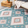 Outdoor Teppich Boho - Vedra Aztec Blau - thumbnail 2