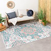 Outdoor Teppich Boho - Vedra Medaillon Blau - thumbnail
