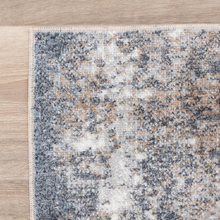 Waschbarer Teppich Abstrakt - Misha Grunge Creme Grau - 6