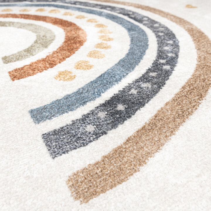 Waschbarer Kinderteppich - Ravi Rainbow Bunt - 3