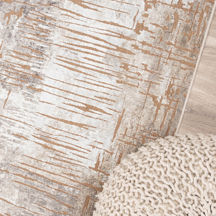 Teppich Modern - Hendrix Grunge Creme Terracotta - 3
