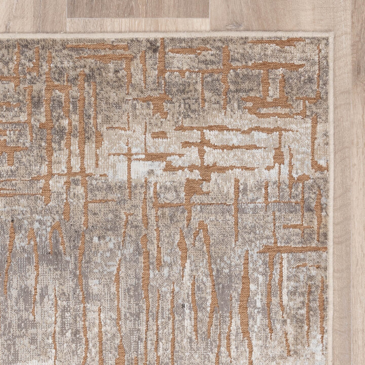 Teppich Modern - Hendrix Grunge Creme Terracotta - 6