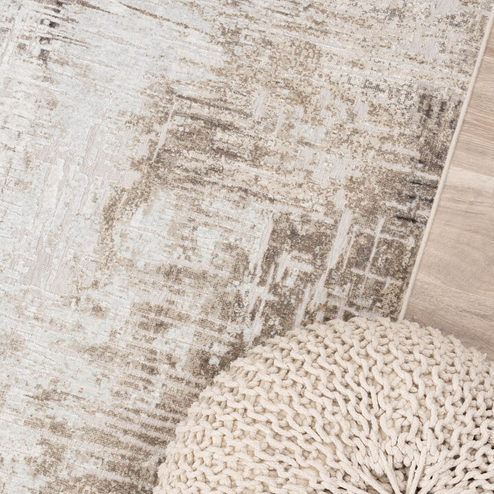 Teppich Modern - Hendrix Grunge Creme Grau - 2