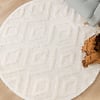 Teppich Skandinavisch Rund - Lova Diamond Creme - thumbnail 3