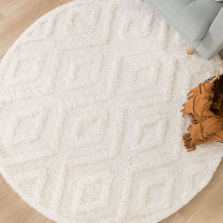Teppich Skandinavisch Rund - Lova Diamond Creme - 3