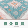 Outdoor Teppich Boho - Vedra Aztec Blau - thumbnail 4