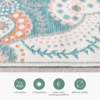 Outdoor Teppich Boho - Vedra Medaillon Blau - thumbnail 4