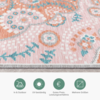 Outdoor Teppich Boho - Vedra Medaillon Rosa - thumbnail 4