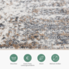 Waschbarer Teppich Abstrakt - Misha Grunge Creme Grau - thumbnail 4