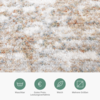 Waschbarer Teppich Abstrakt - Misha Grunge Creme Braun - thumbnail 5
