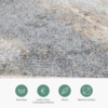Waschbarer Teppich Abstrakt - Misha Lines Creme Grau - thumbnail 4