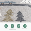 Waschbarer Kinderteppich - Ravi Road Bunt - thumbnail 4
