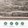 Teppich Modern - Hendrix Grunge Creme Grau - thumbnail 4